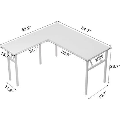GUANGBAI Foldable L-Shaped Computer Desk