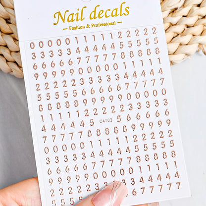 3D Metal Flame Nail Stickers