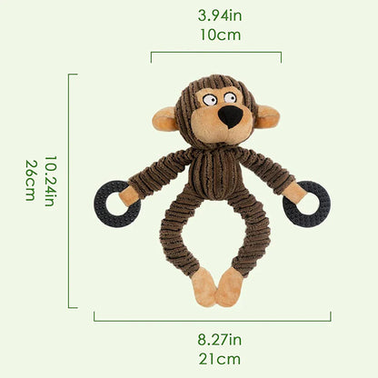 Plush Monkey Puppy Chew Toy