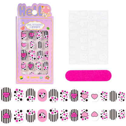 24Pcs Cute Bow Press-On Nails