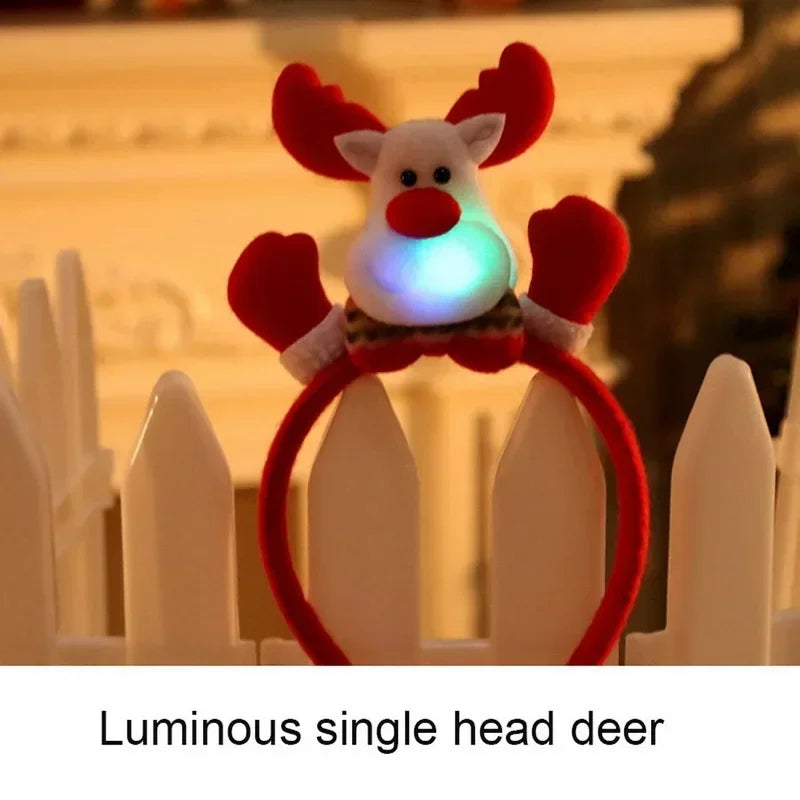 LED Christmas Reindeer Antler Headband