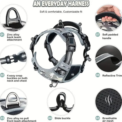 Reflective No-Pull Training Harness