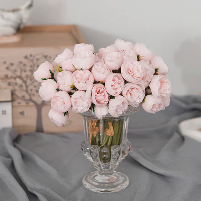 Tenvity Pink Rose Peony Bouquet