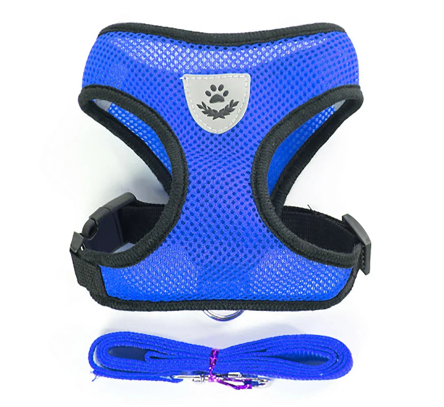 Breathable Mesh Pet Harness Set