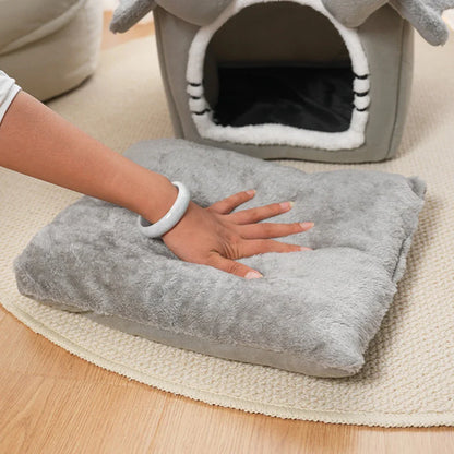 Gray Detachable Semi-Enclosed Pet House