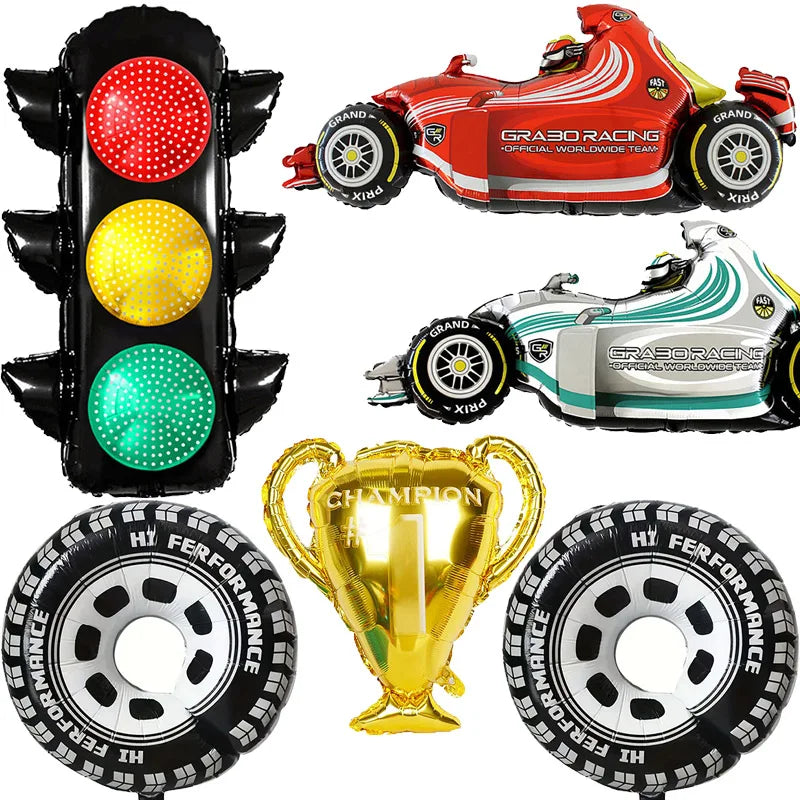 Race Car Party Foil Balloons