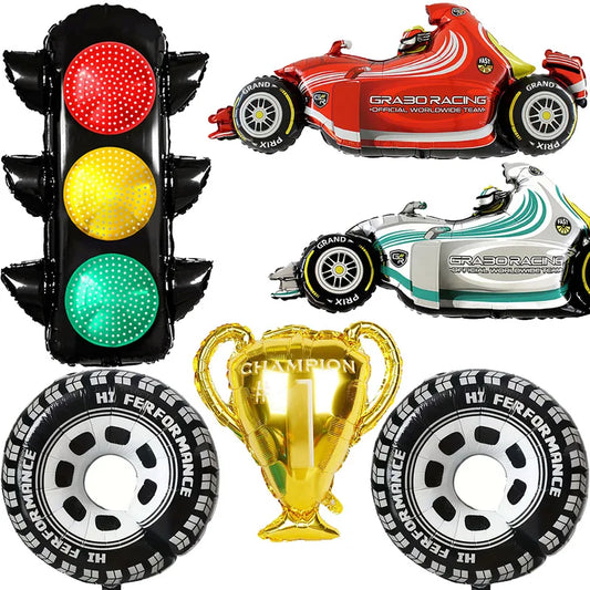 Race Car Party Foil Balloons