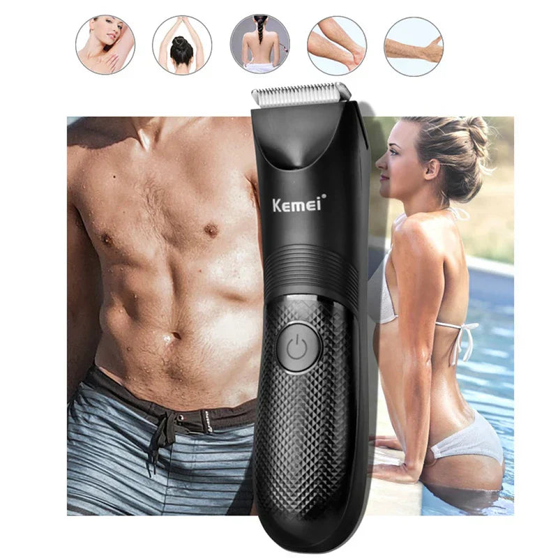 Kemei Waterproof Body Hair Trimmer