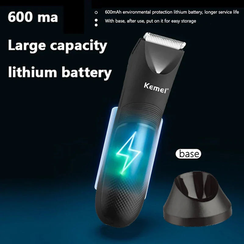 Kemei Waterproof Body Hair Trimmer