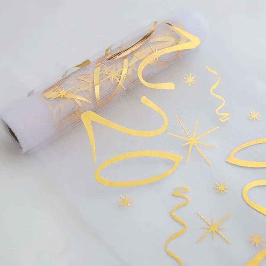 Gold Birthday Party Table Runner