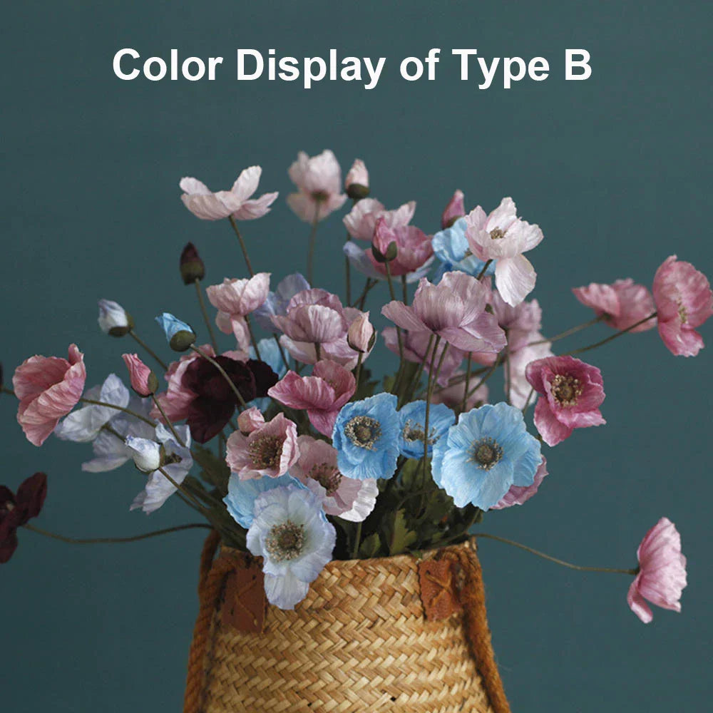 Silk Poppy Flower Stem