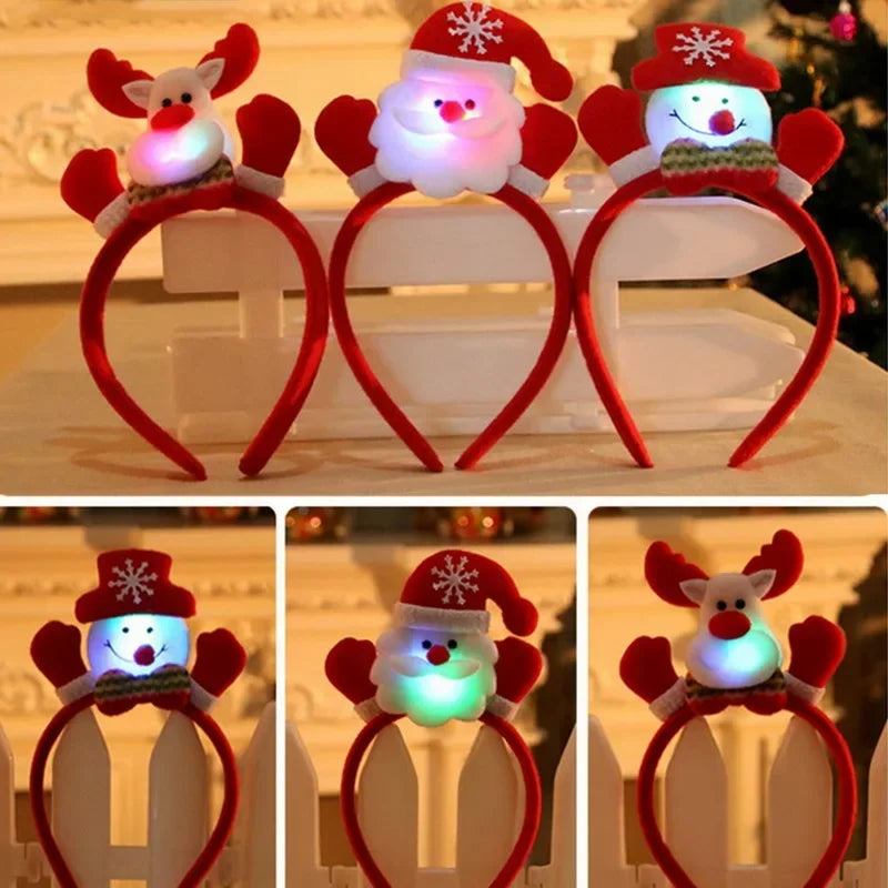 LED Christmas Reindeer Antler Headband