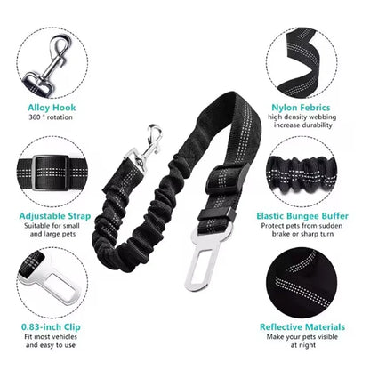 Adjustable Dog Car Safety Leash
