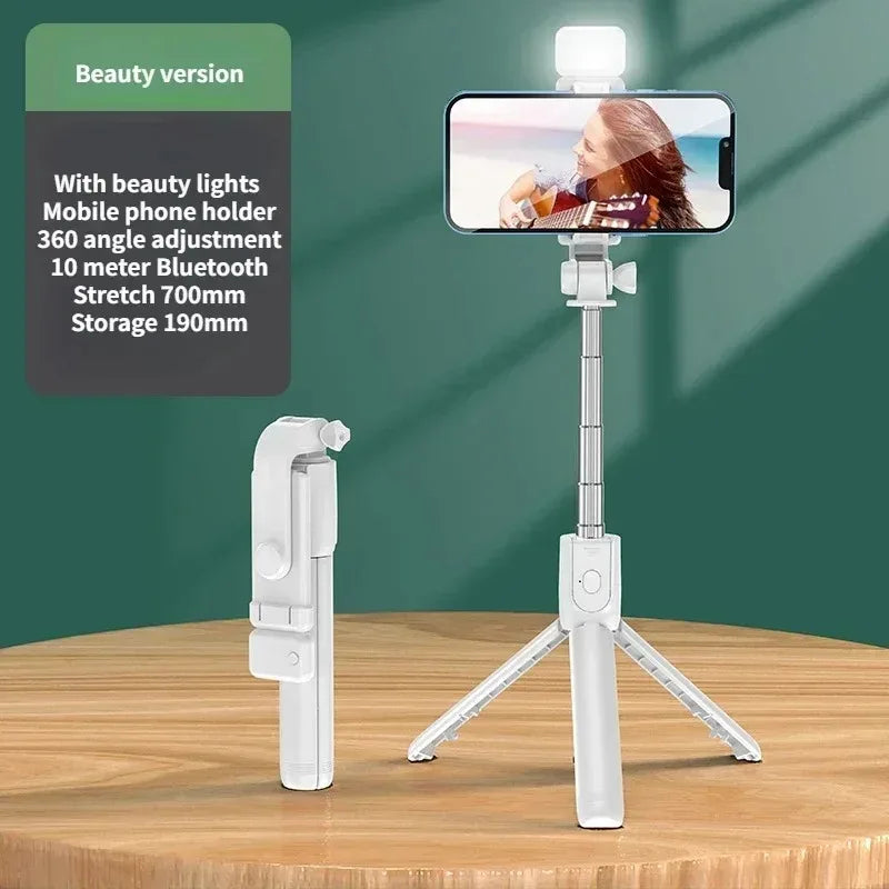 Wireless Selfie Stick Tripod with Light
