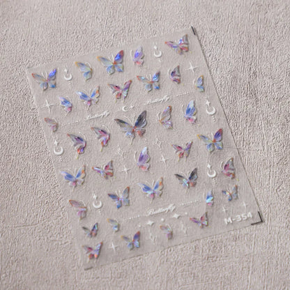 5D Spider Web Nail Sticker