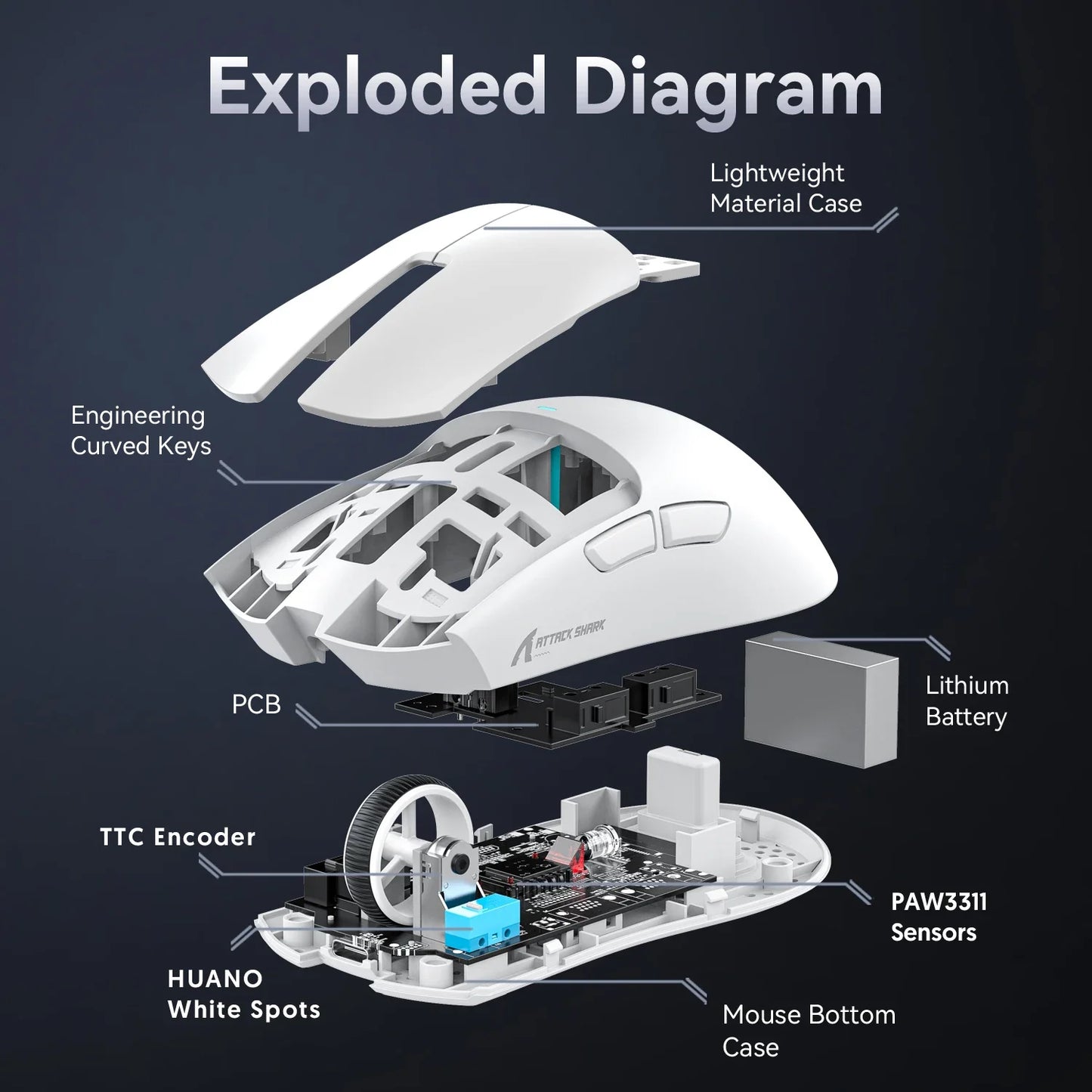 ATTACK SHARK X11 Gaming Mouse