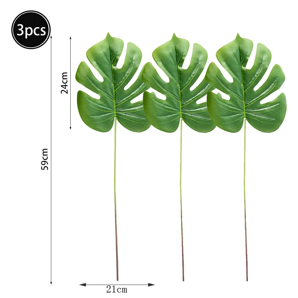 Artificial Tropical Palm Monstera Leaves