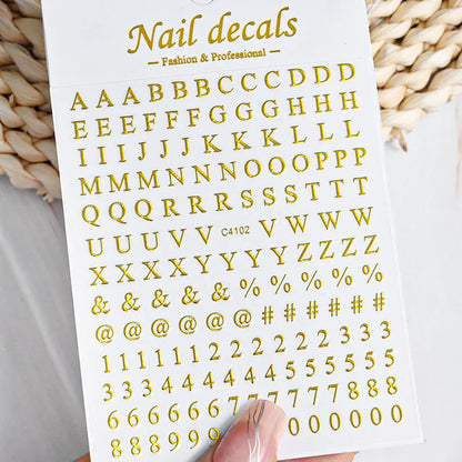 3D Metal Flame Nail Stickers