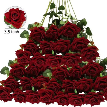 Velvet Artificial Rose Bouquet