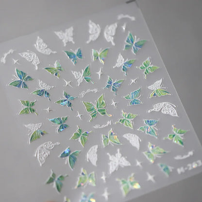 5D Spider Web Nail Sticker