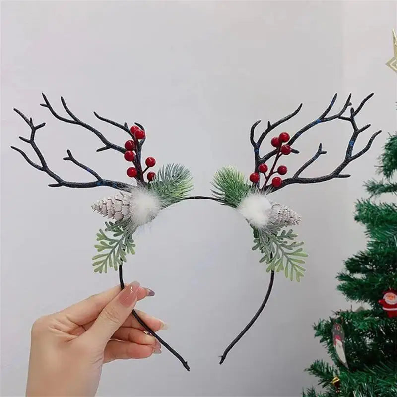 Christmas Glow Antler Flower Headband
