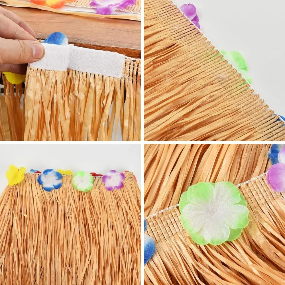 Hawaiian Luau Grass Table Skirt
