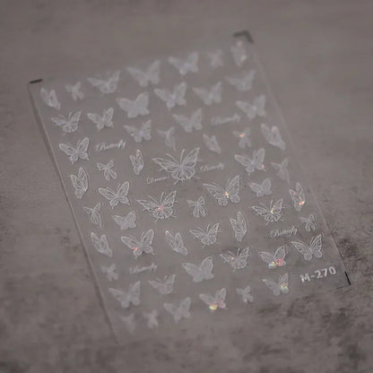 5D Spider Web Nail Sticker
