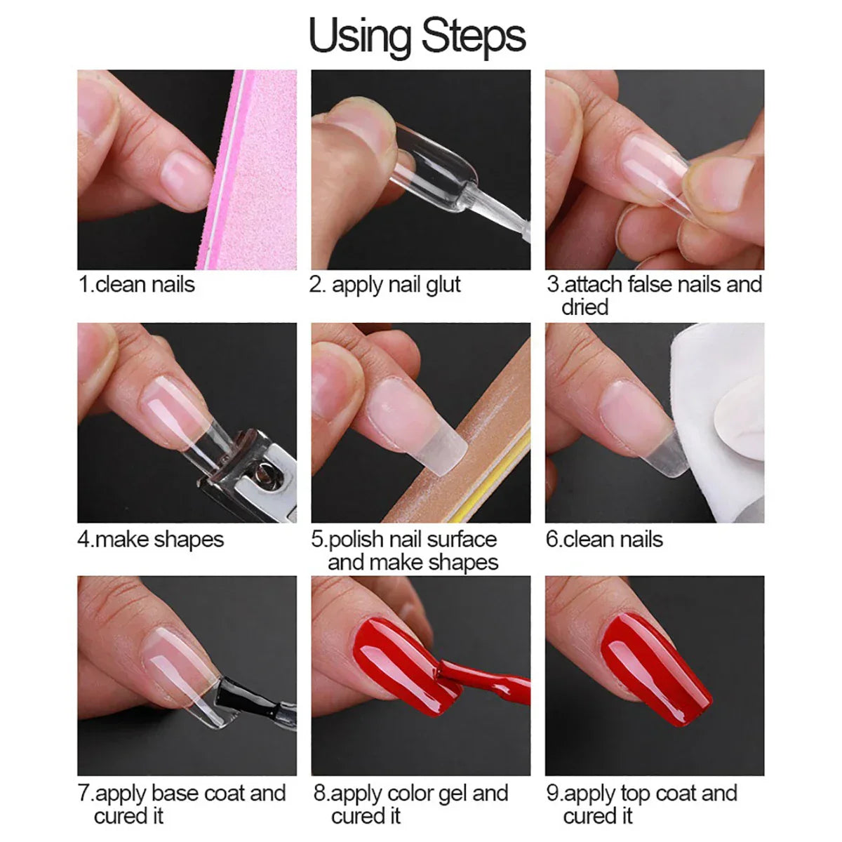550Pcs Gel Nail Tips Set