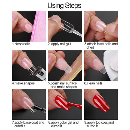 550Pcs Gel Nail Tips Set