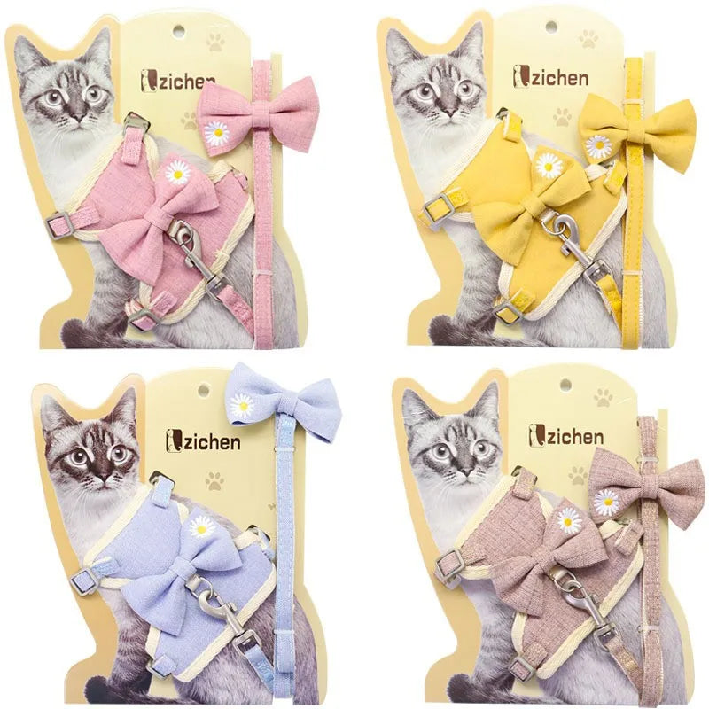 Daisy Mesh Cat Harness Set