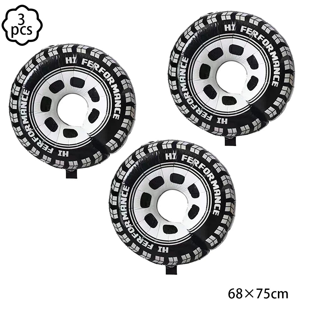 Racing Car Checkered Table Runner