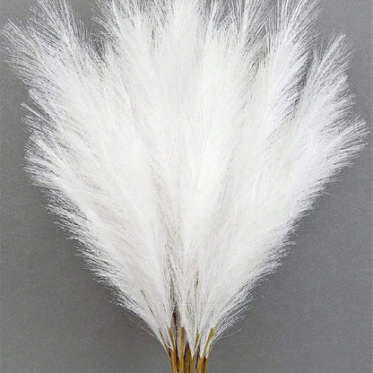 White Faux Pampas Grass Set