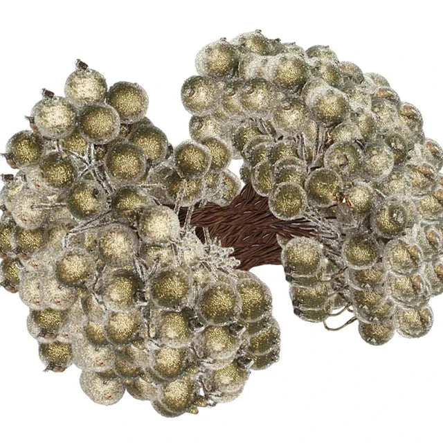 Artificial Frosted Christmas Berry Stems