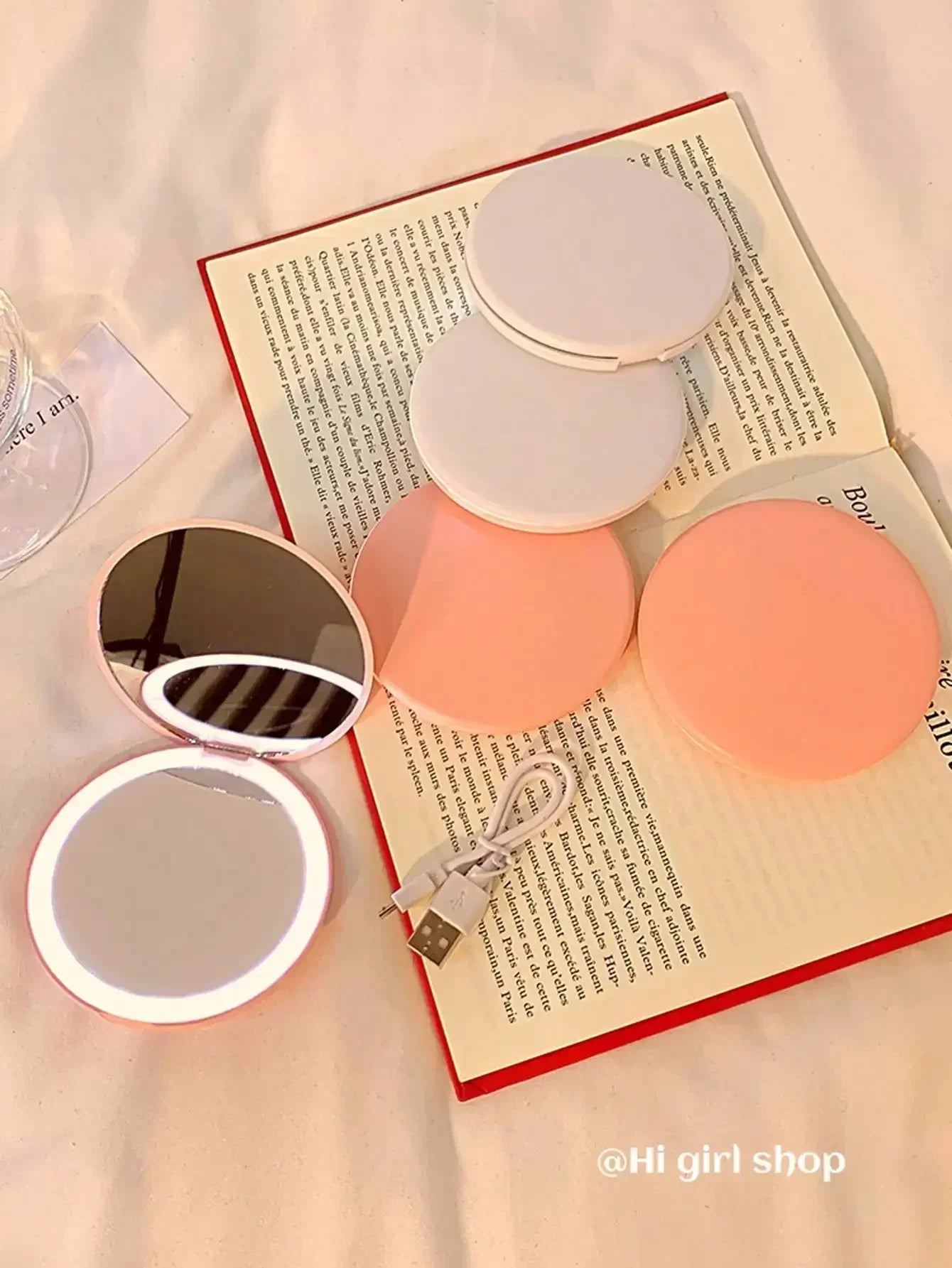 LED Foldable Pocket Makeup Mirror