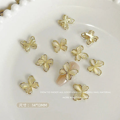 Gold/Silver Butterfly Nail Charms