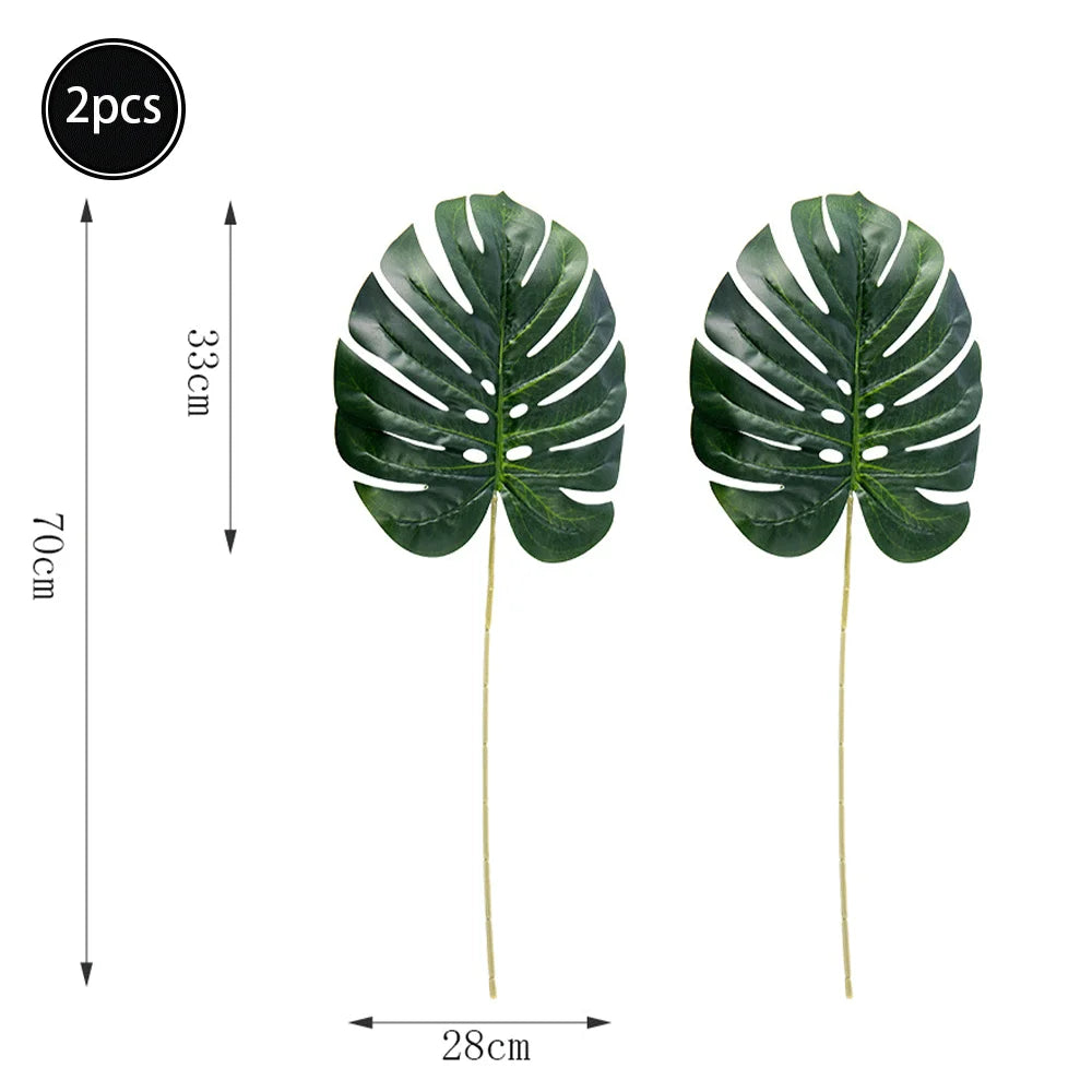 Artificial Tropical Palm Monstera Leaves