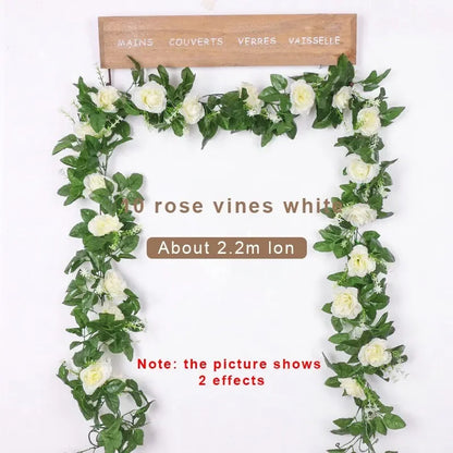 White Artificial Flower Garland