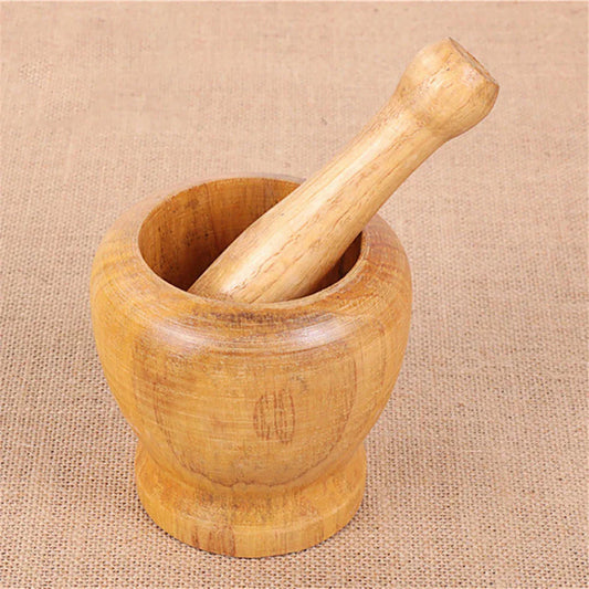 Wooden Mortar Pestle Set