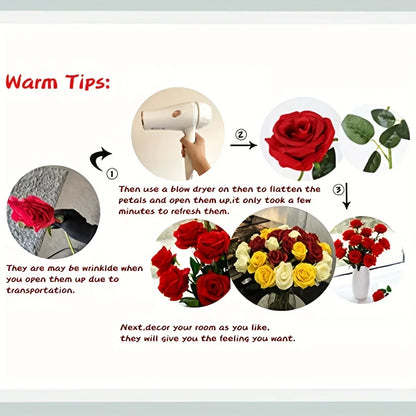 Realistic Artificial Rose Bouquet
