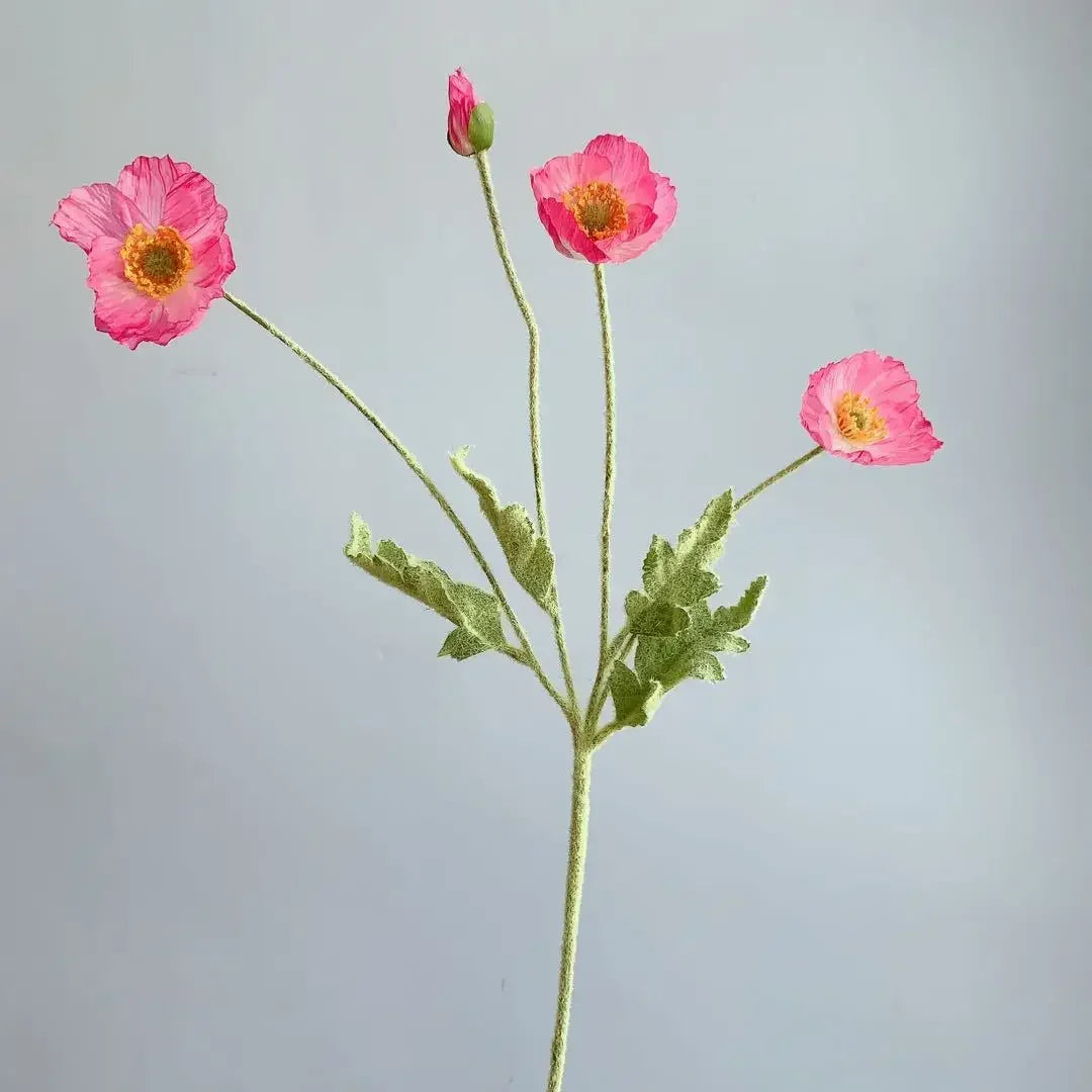 Silk Poppy Flower Stem