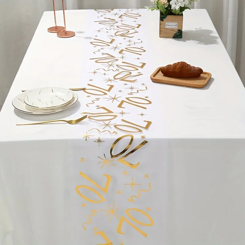 Gold Birthday Party Table Runner