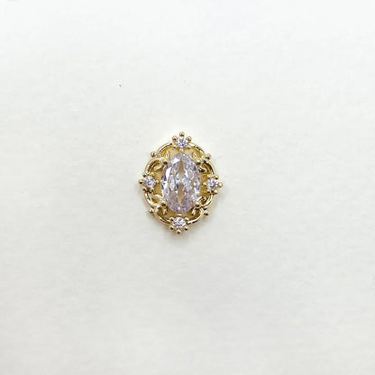 10Pcs Retro Zircon Nail Charms