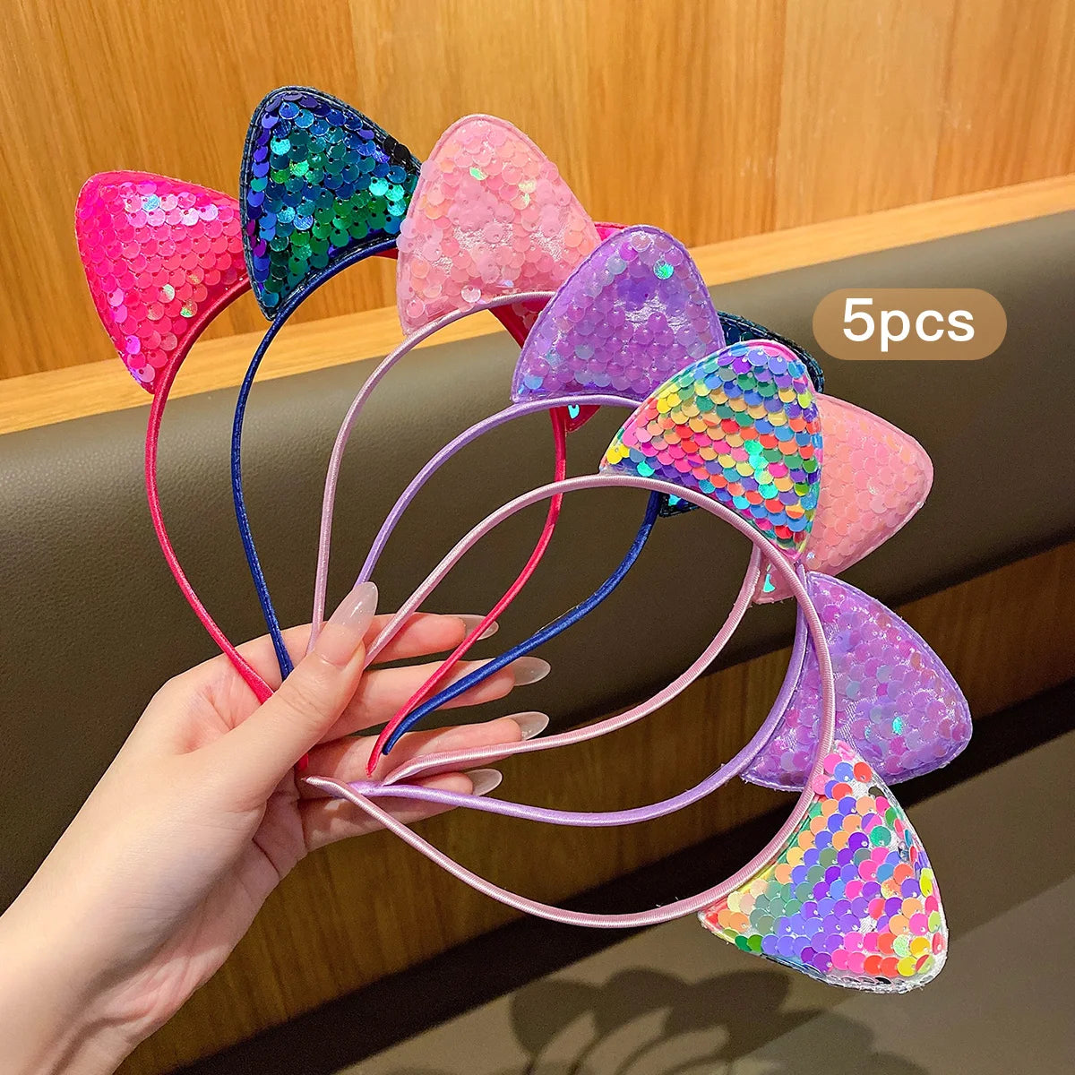 Cute Cat Ear Sequin Headband