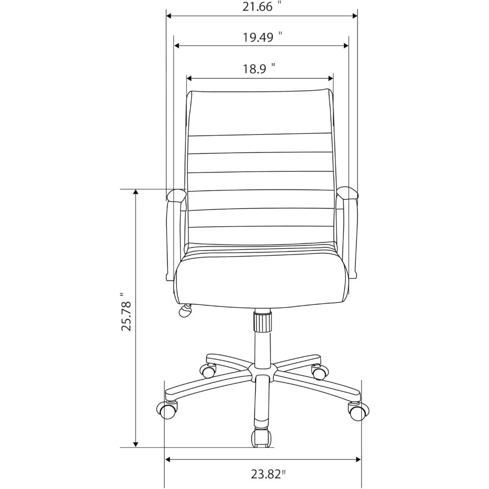 FEICHENG Winsley Mid-Back Leather Chair