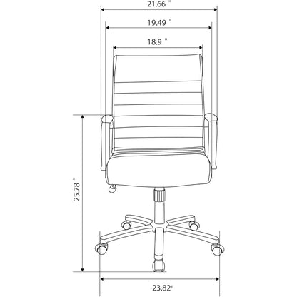 FEICHENG Winsley Mid-Back Leather Chair