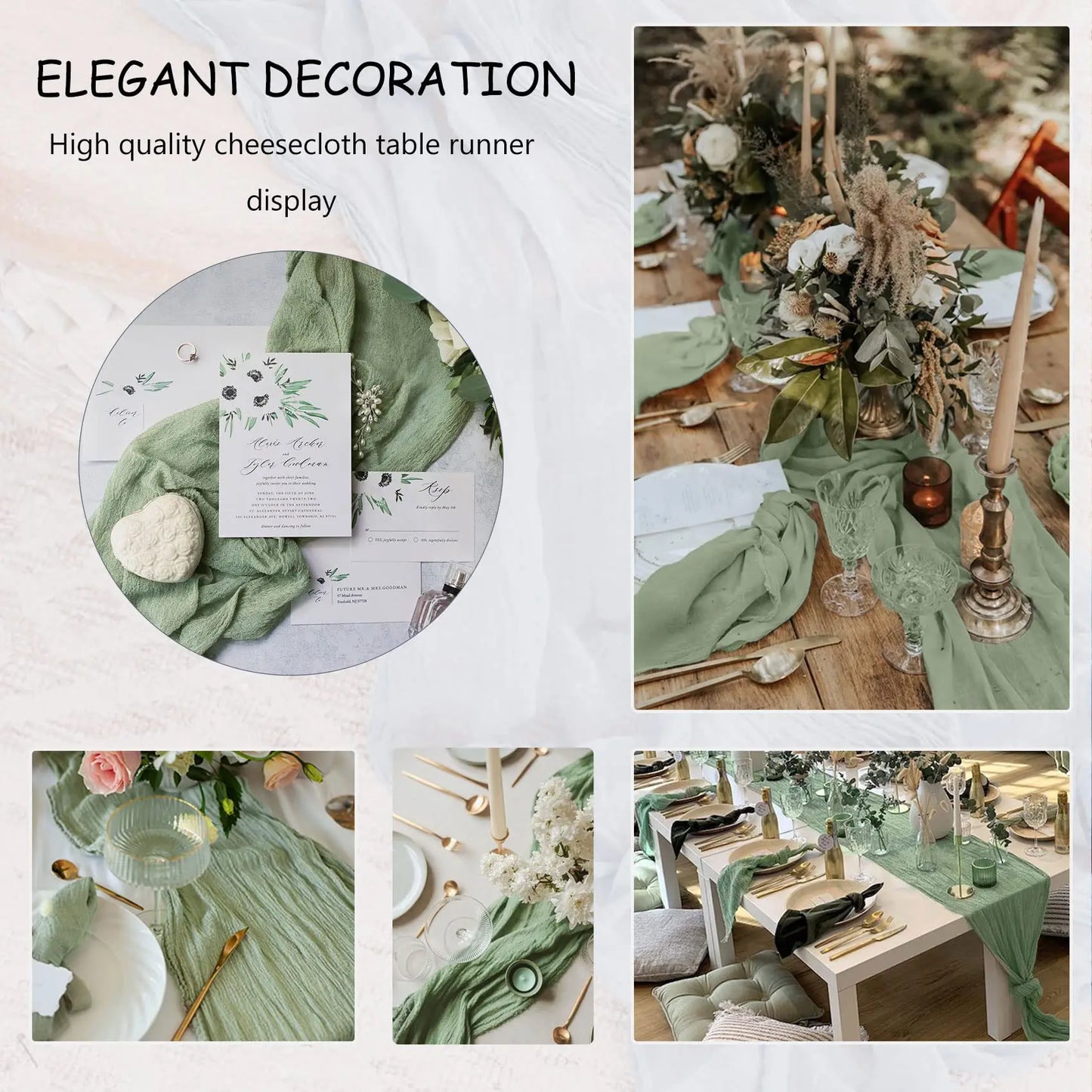 Dusty Pink Wedding Table Runner