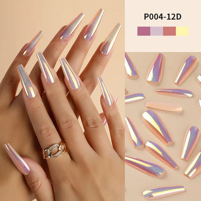 24PCS Mirror Effect Press-On Nails