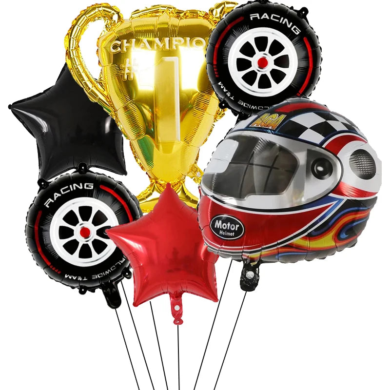 Race Car Party Foil Balloons