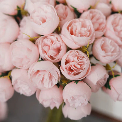 Tenvity Pink Rose Peony Bouquet
