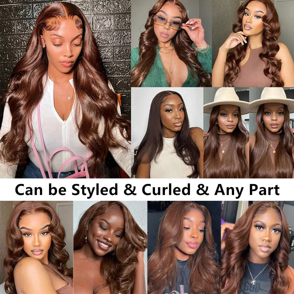 Chocolate Brown Body Wave Wig